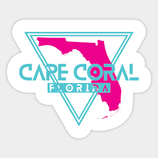 Cape Coral Florida Retro Triangle FL Sticker